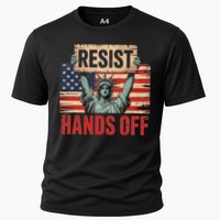 Resist Resistance Statue Of Liberty Hands Off Protest Cooling Performance Crew T-Shirt