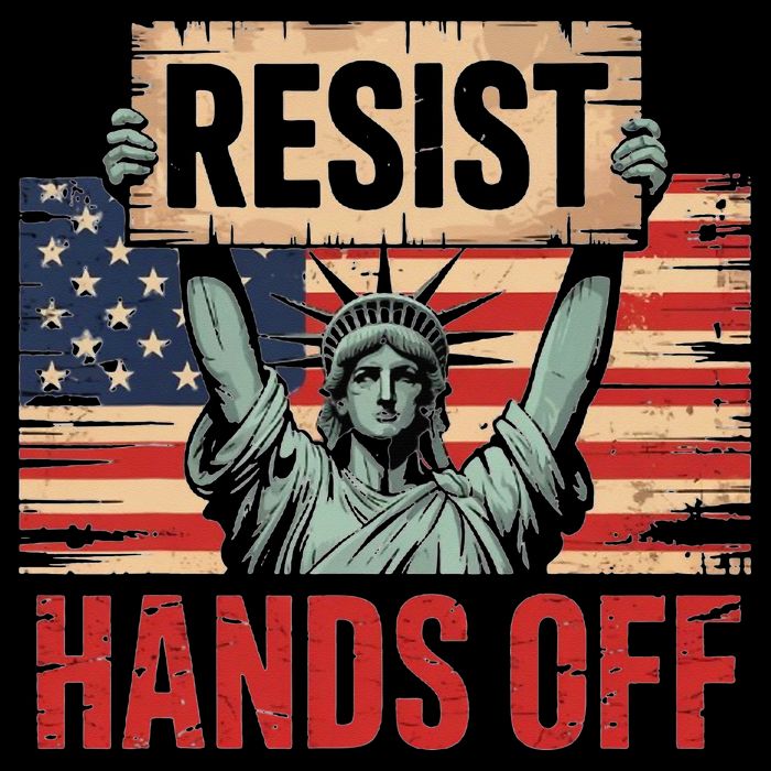 Resist Resistance Statue Of Liberty Hands Off Protest Cooling Performance Crew T-Shirt