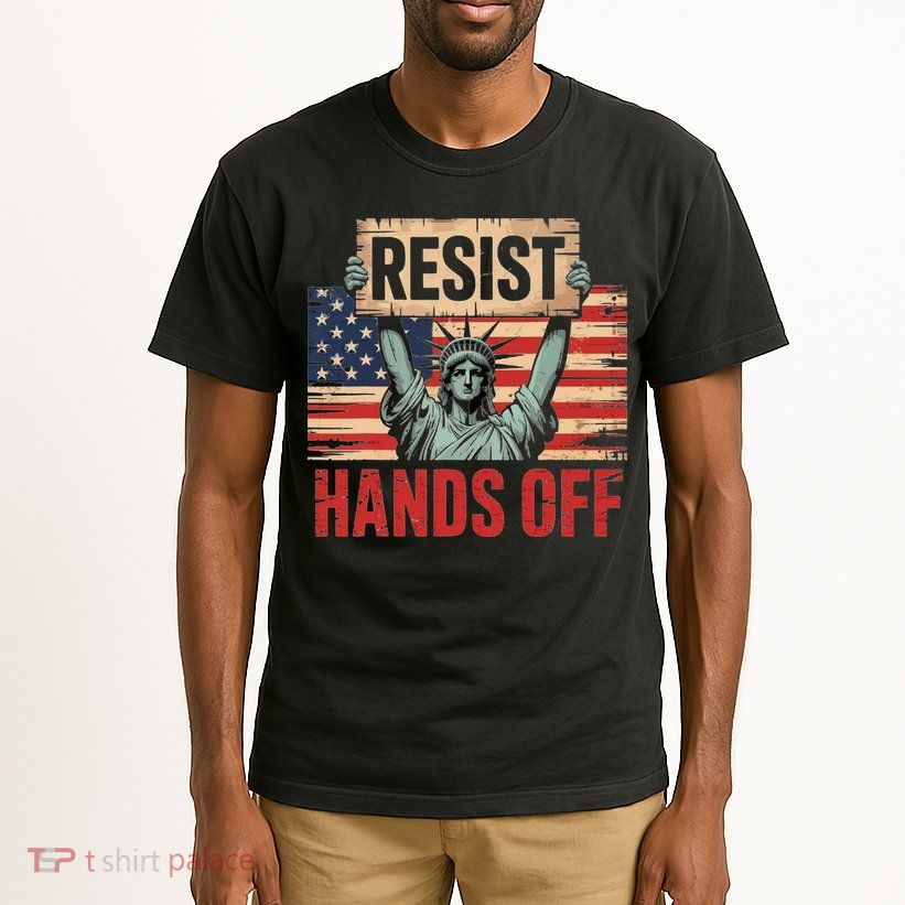 Resist Resistance Statue Of Liberty Hands Off Protest Tall T-Shirt