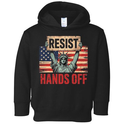 Resist Resistance Statue Of Liberty Hands Off Protest Toddler Hoodie