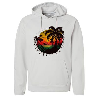 Rasta Reggae Sunset One Pride Love Rastafari Jamaican Performance Fleece Hoodie