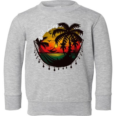 Rasta Reggae Sunset One Pride Love Rastafari Jamaican Toddler Sweatshirt