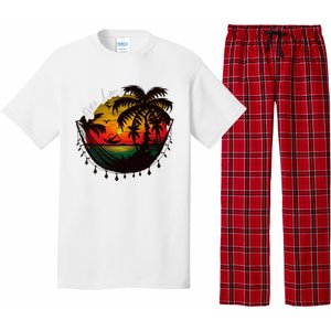 Rasta Reggae Sunset One Pride Love Rastafari Jamaican Pajama Set