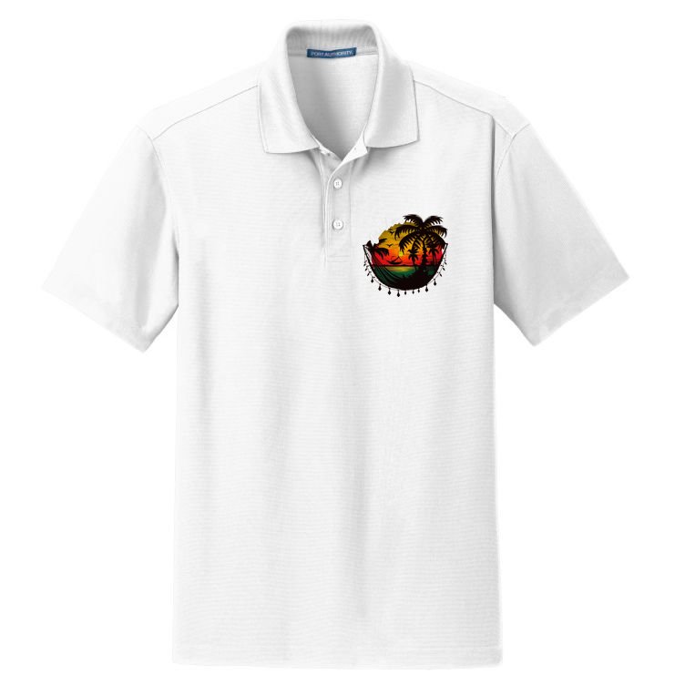 Rasta Reggae Sunset One Pride Love Rastafari Jamaican Dry Zone Grid Polo