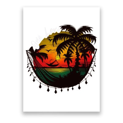 Rasta Reggae Sunset One Pride Love Rastafari Jamaican Poster