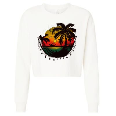 Rasta Reggae Sunset One Pride Love Rastafari Jamaican Cropped Pullover Crew