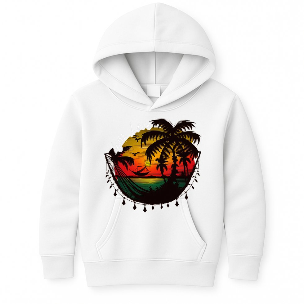 Rasta Reggae Sunset One Pride Love Rastafari Jamaican Kids Hoodie
