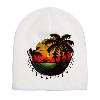 Rasta Reggae Sunset One Pride Love Rastafari Jamaican Short Acrylic Beanie