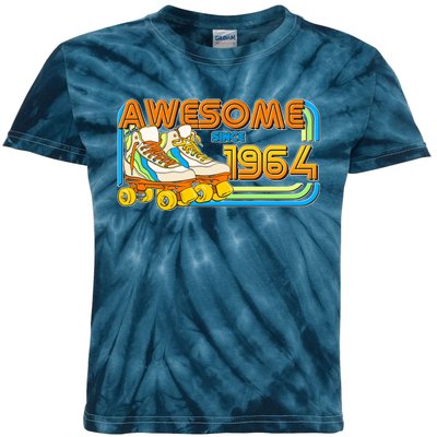 Retro Roller Skates Awesome Since 1964 60th Birthday Kids Tie-Dye T-Shirt