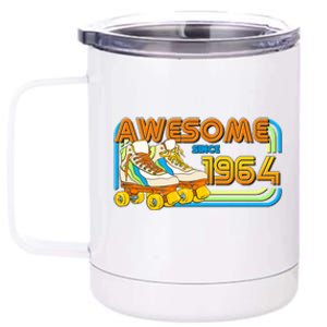 Retro Roller Skates Awesome Since 1964 60th Birthday 12 oz Stainless Steel Tumbler Cup