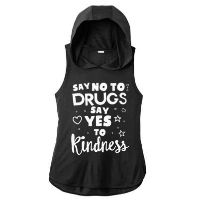 Red Ribbon Squad Week Say No To Say Yes To Be Kind Ladies PosiCharge Tri-Blend Wicking Draft Hoodie Tank