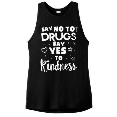 Red Ribbon Squad Week Say No To Say Yes To Be Kind Ladies PosiCharge Tri-Blend Wicking Tank