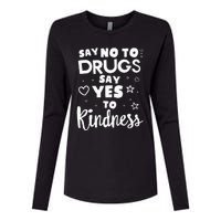 Red Ribbon Squad Week Say No To Say Yes To Be Kind Womens Cotton Relaxed Long Sleeve T-Shirt