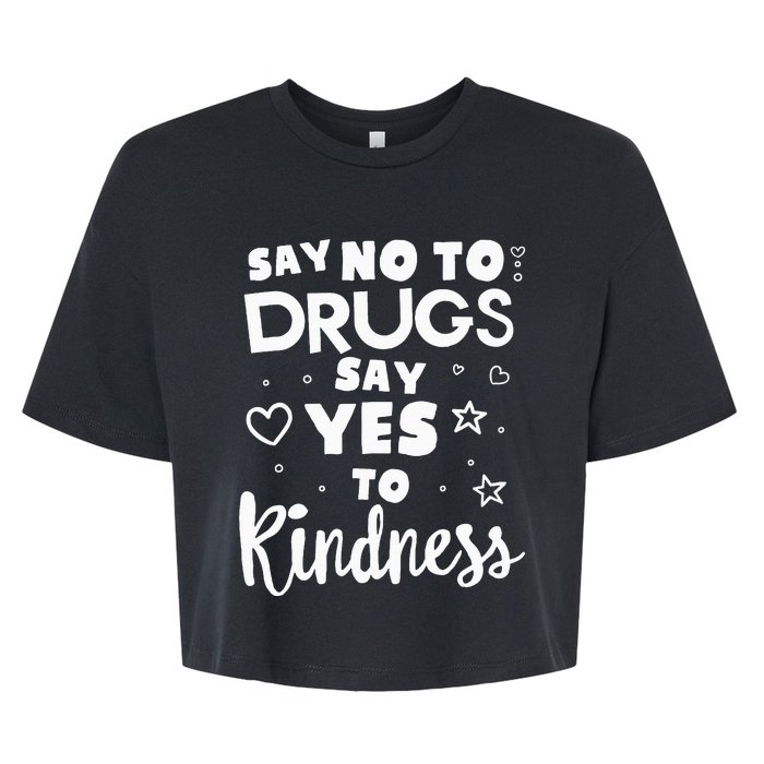 Red Ribbon Squad Week Say No To Say Yes To Be Kind Bella+Canvas Jersey Crop Tee