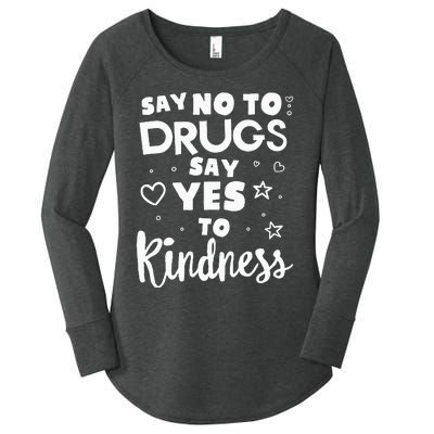 Red Ribbon Squad Week Say No To Say Yes To Be Kind Women's Perfect Tri Tunic Long Sleeve Shirt