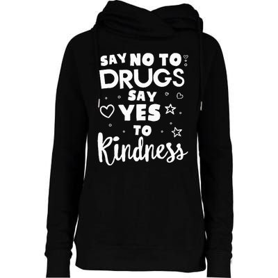 Red Ribbon Squad Week Say No To Say Yes To Be Kind Womens Funnel Neck Pullover Hood