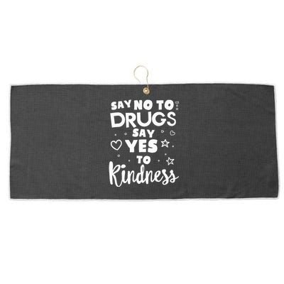 Red Ribbon Squad Week Say No To Say Yes To Be Kind Large Microfiber Waffle Golf Towel