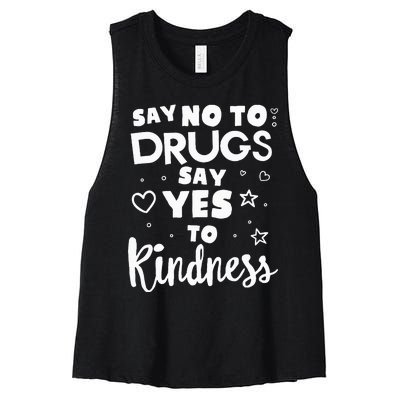 Red Ribbon Squad Week Say No To Say Yes To Be Kind Women's Racerback Cropped Tank