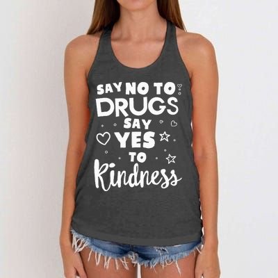 Red Ribbon Squad Week Say No To Say Yes To Be Kind Women's Knotted Racerback Tank