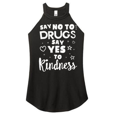 Red Ribbon Squad Week Say No To Say Yes To Be Kind Women's Perfect Tri Rocker Tank