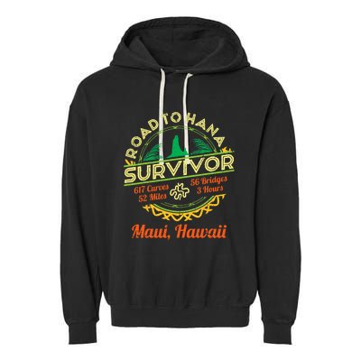 RJC Road To Hana Survivor Maui Hawaii Trip Adventure Garment-Dyed Fleece Hoodie