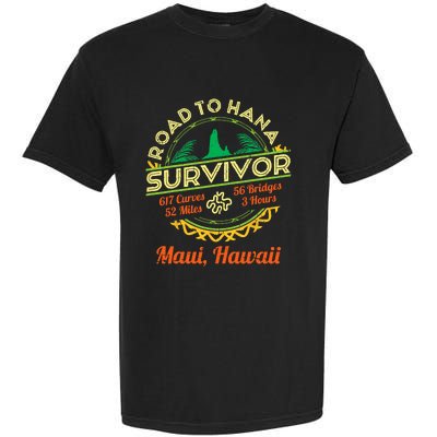 RJC Road To Hana Survivor Maui Hawaii Trip Adventure Garment-Dyed Heavyweight T-Shirt