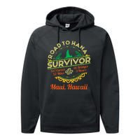 RJC Road To Hana Survivor Maui Hawaii Trip Adventure Performance Fleece Hoodie