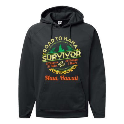 RJC Road To Hana Survivor Maui Hawaii Trip Adventure Performance Fleece Hoodie