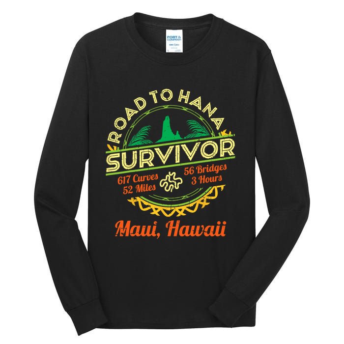 RJC Road To Hana Survivor Maui Hawaii Trip Adventure Tall Long Sleeve T-Shirt