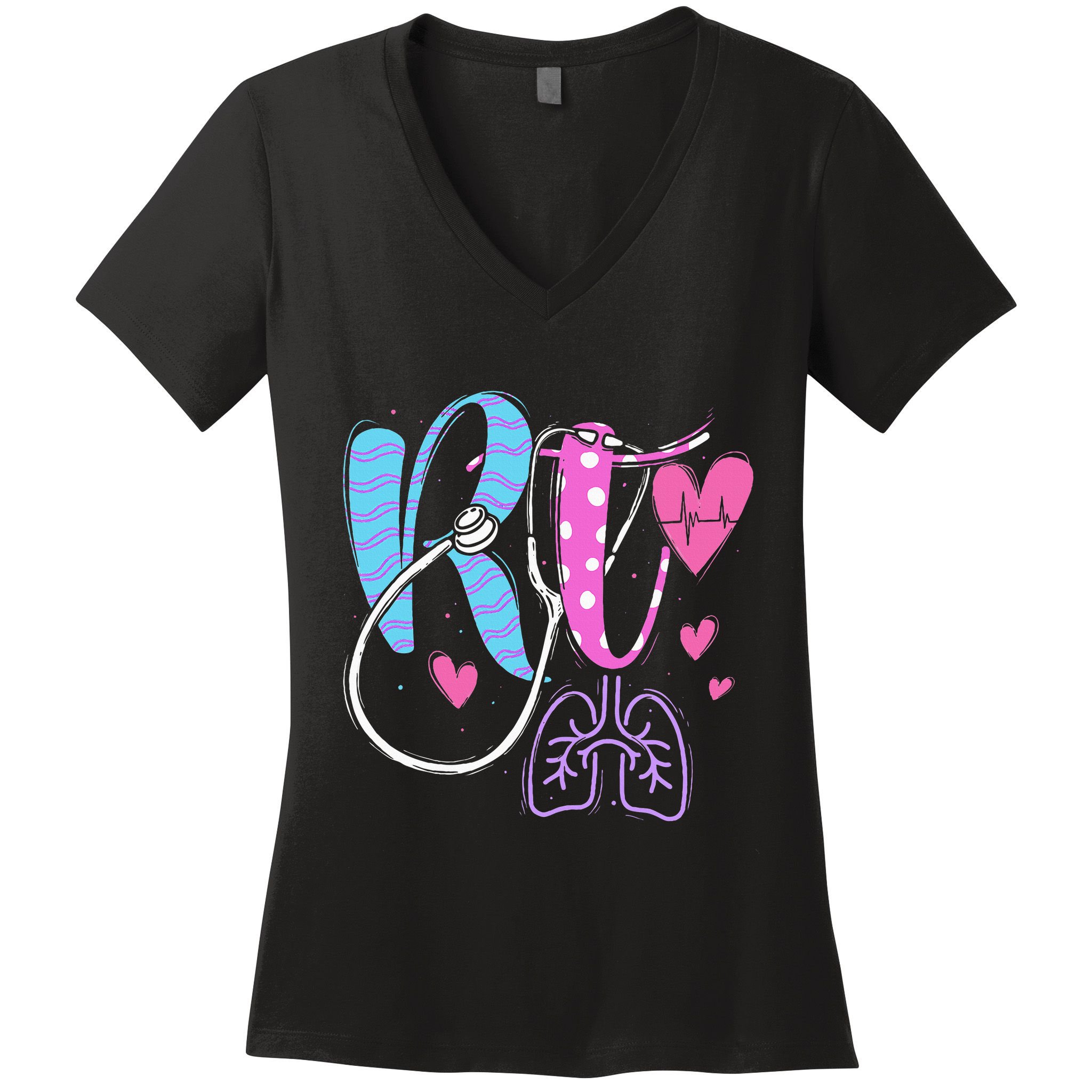Rt Respiratory Therapist Therapy Medical Practitioner Women's V-Neck T-Shirt