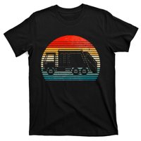 Retro Recycling Trash Garbage Truck Sunset Old School Party T-Shirt