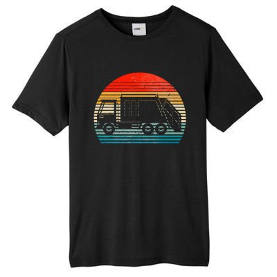 Retro Recycling Trash Garbage Truck Sunset Old School Party Tall Fusion ChromaSoft Performance T-Shirt