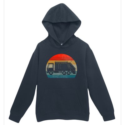 Retro Recycling Trash Garbage Truck Sunset Old School Party Urban Pullover Hoodie