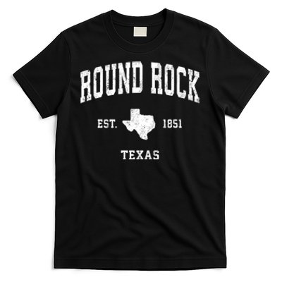 Round Rock Texas Tx Vintage State Flag Sports T-Shirt