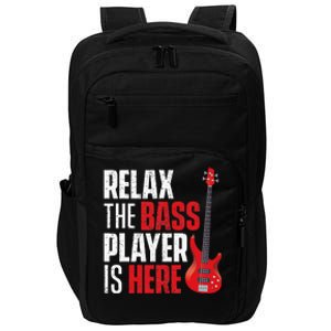 retro Relax The Bass Player Is Here  Bassist Guitarist  Impact Tech Backpack