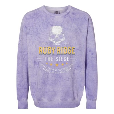 Ruby Ridge The Siege 1992 Rebellion Becomes Duty Colorblast Crewneck Sweatshirt