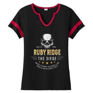 Ruby Ridge The Siege 1992 Rebellion Becomes Duty Ladies Halftime Notch Neck Tee