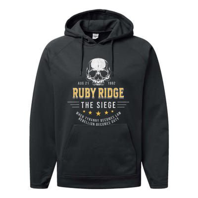 Ruby Ridge The Siege 1992 Rebellion Becomes Duty Performance Fleece Hoodie