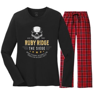 Ruby Ridge The Siege 1992 Rebellion Becomes Duty Women's Long Sleeve Flannel Pajama Set 