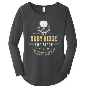 Ruby Ridge The Siege 1992 Rebellion Becomes Duty Women's Perfect Tri Tunic Long Sleeve Shirt