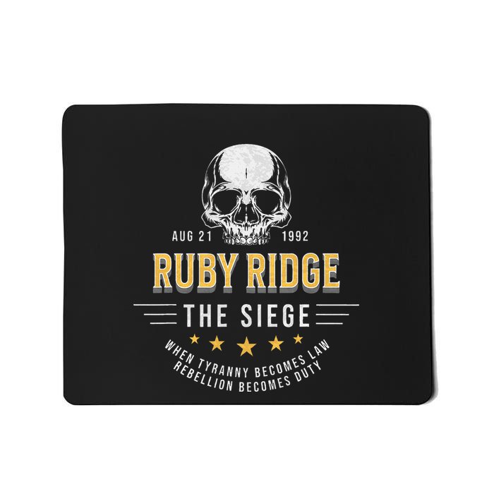 Ruby Ridge The Siege 1992 Rebellion Becomes Duty Mousepad