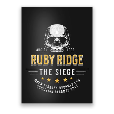 Ruby Ridge The Siege 1992 Rebellion Becomes Duty Poster