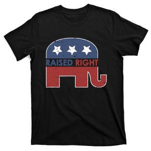 Raised Right T Elephant Pro Trump 2020 Red Vote Gift T-Shirt