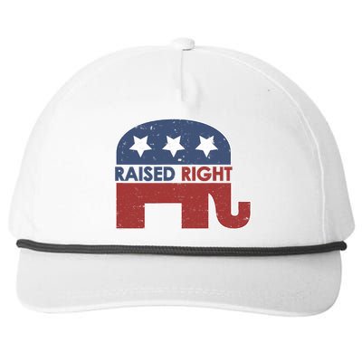 Raised Right T Elephant Pro Trump 2020 Red Vote Gift Snapback Five-Panel Rope Hat