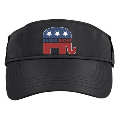 Raised Right T Elephant Pro Trump 2020 Red Vote Gift Adult Drive Performance Visor