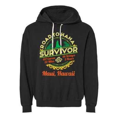 Rjc Road To Hana Survivor Maui Hawaii Trip Adventure Garment-Dyed Fleece Hoodie