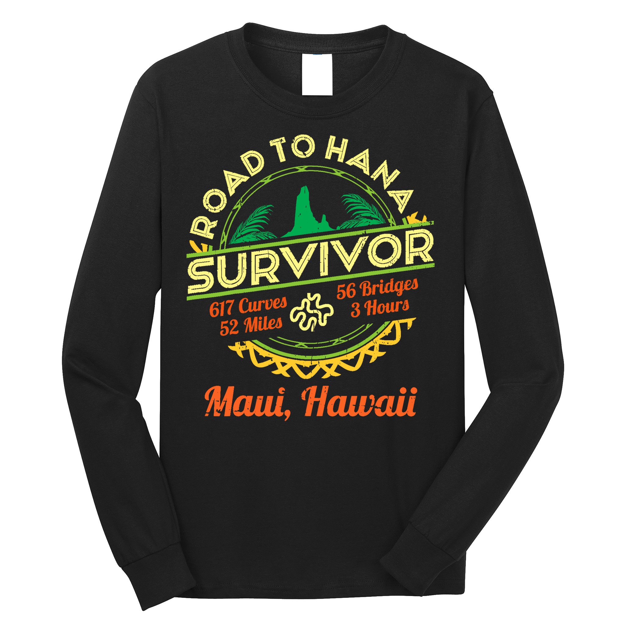Rjc Road To Hana Survivor Maui Hawaii Trip Adventure Long Sleeve Shirt