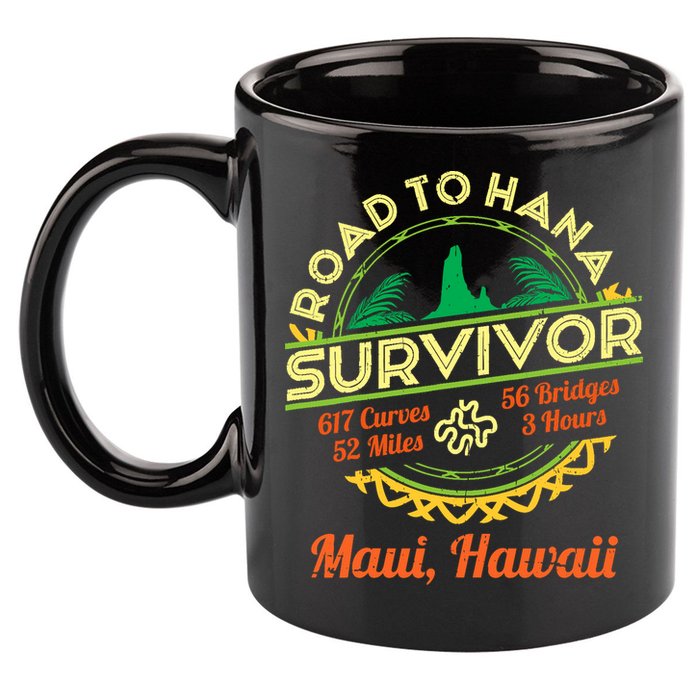 Rjc Road To Hana Survivor Maui Hawaii Trip Adventure 11oz C Handle Ceramic Mug