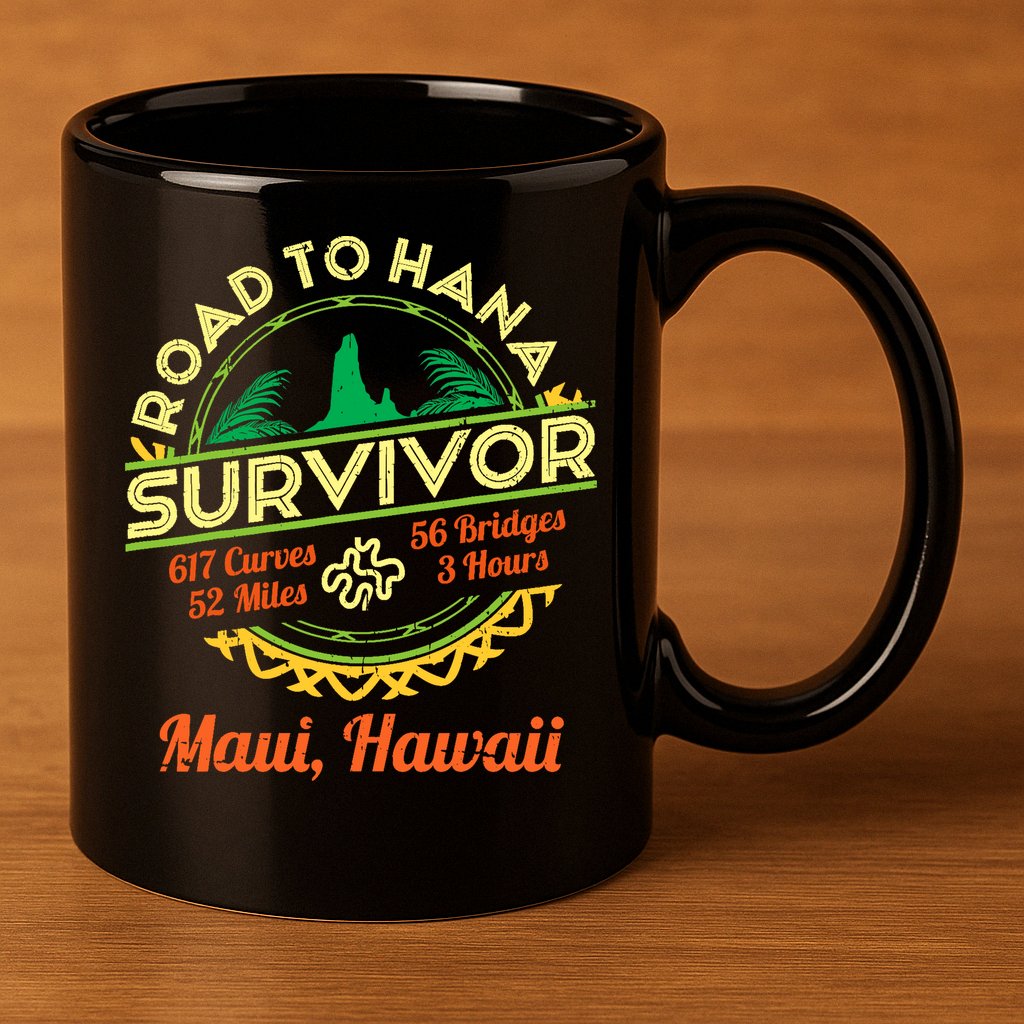 Rjc Road To Hana Survivor Maui Hawaii Trip Adventure 11oz C Handle Ceramic Mug