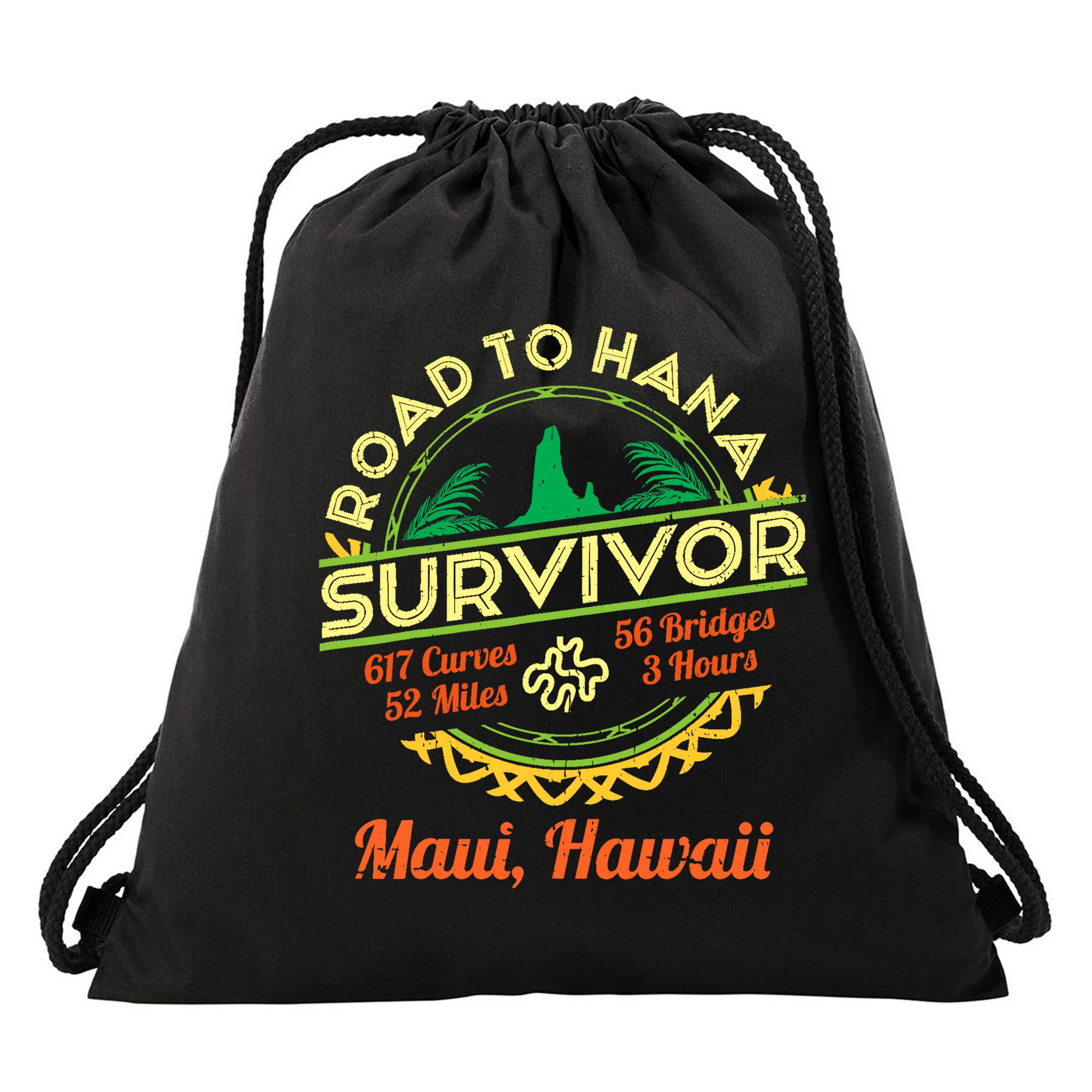 Rjc Road To Hana Survivor Maui Hawaii Trip Adventure Drawstring Bag